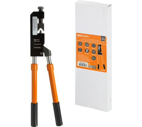 Пресс-клещ (кримпер) TDM ELECTRIC механический ручной ПМРт -230 ( сечение жилы 10-240 мм² ), серия "МастерЭлектрик" SQ1027-0402