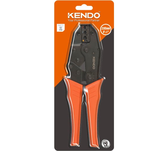 Обжимные клещи для изолированных клемм KENDO 235 мм 11706