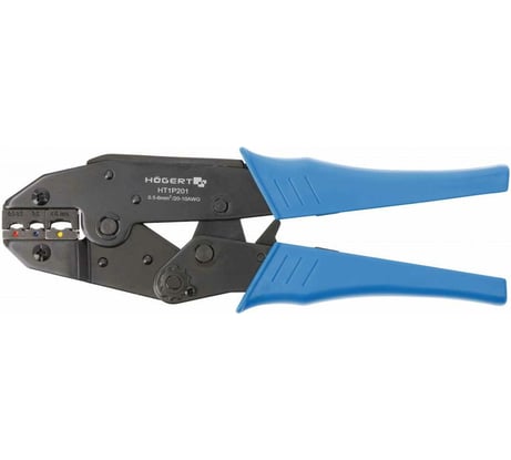 Пресс-клещи для клемм HOEGERT TECHNIK диапазон: от 0.5 до 6.0 мм2 (20-10 AWГ) HT1P201