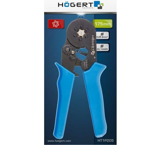 Пресс-клещи для тонкостенных кабельных муфт HOEGERT TECHNIK hex HT1P205
