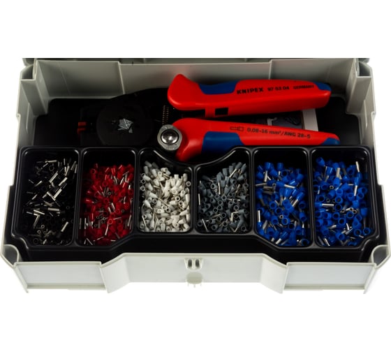 Набор контактных гильз с инструментом для опрессовки KNIPEX KN-979010