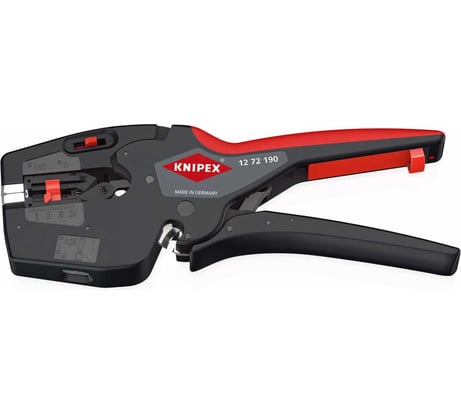 Автоматический стриппер Knipex NexStrip 3-в-1, O 0.03-10 мм AWG 32-8, рез до 10 мм, обжим: квадрат, 0.25-4 мм, 2x2.5 мм, 190 мм, SB KN-1272190SB