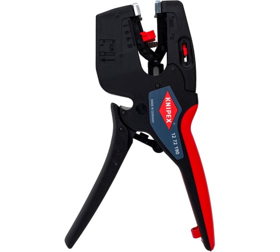 Автоматический стриппер Knipex NexStrip 3-в-1, O 0.03-10 мм AWG 32-8, рез до 10 мм, обжим: квадрат, 0.25-4 мм, 2x2.5 мм, 190 мм KN-1272190