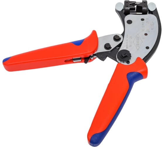 Пресс-клещи Knipex Twistor T для контактных гильз DIN 46228 1+4, обжим: квадрат, поворот 360, 0.14-10.0 мм, доступ с 2х сторон, длина 200 мм KN-975319