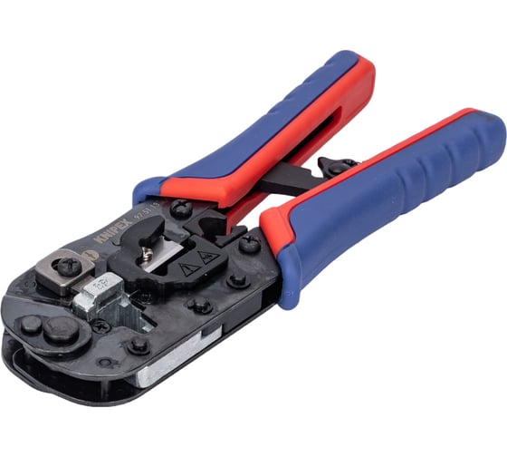 Пресс-клещи для штекеров RJ 45 Knipex 3-в-1, кол-во гнёзд: 1, 8-пин 8P8C, резка и зачистка кабеля, 190 мм KN-975113