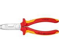 Клещи-стрипперы Knipex VDE для круглых кабелей, 0.75-1.5/2.5 мм², L 165 мм, 1000V, SB KN-1346165SB