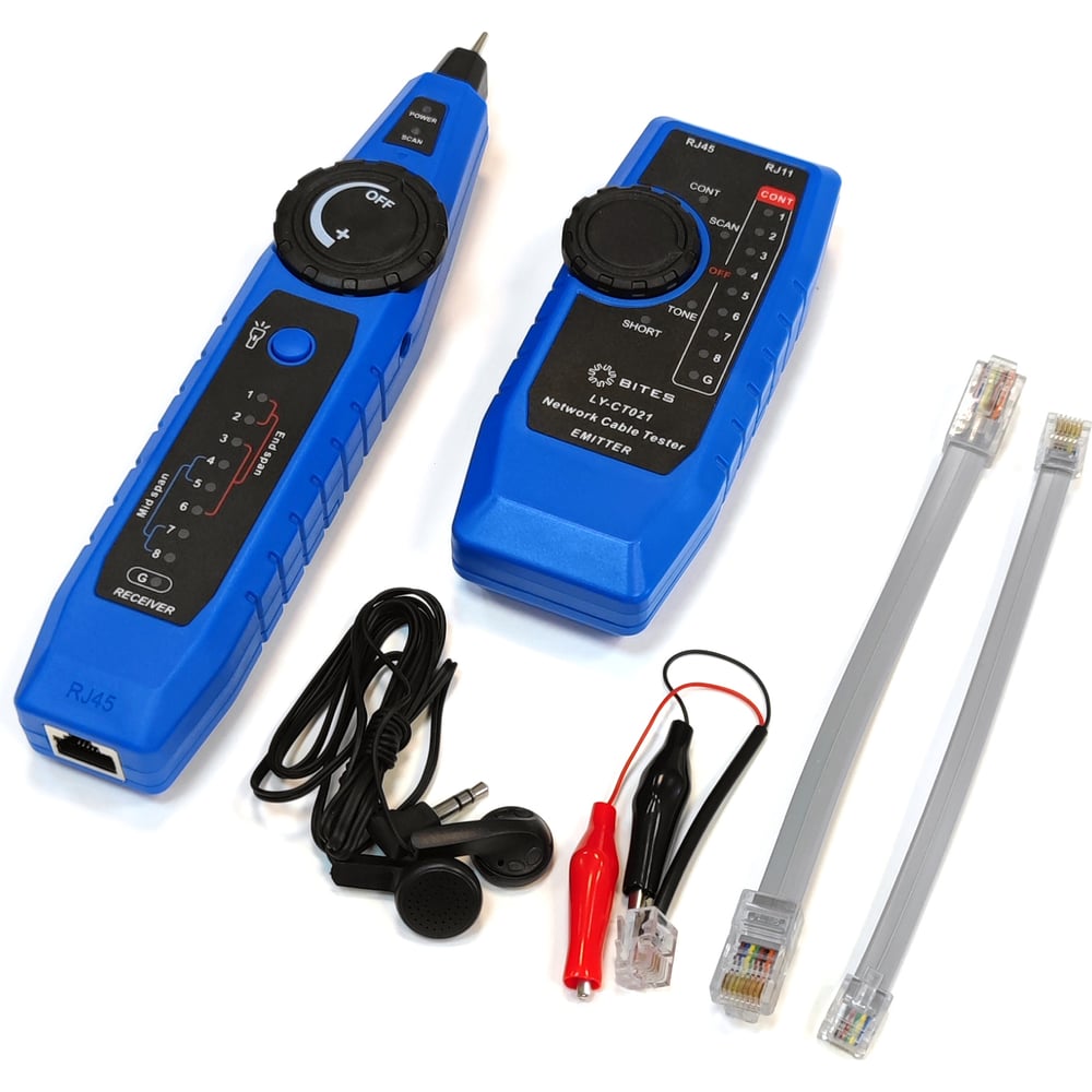 Тестер-трассоискатель кабеля 5Bites UTP, STP, TEL, POE LY-CT021 ...