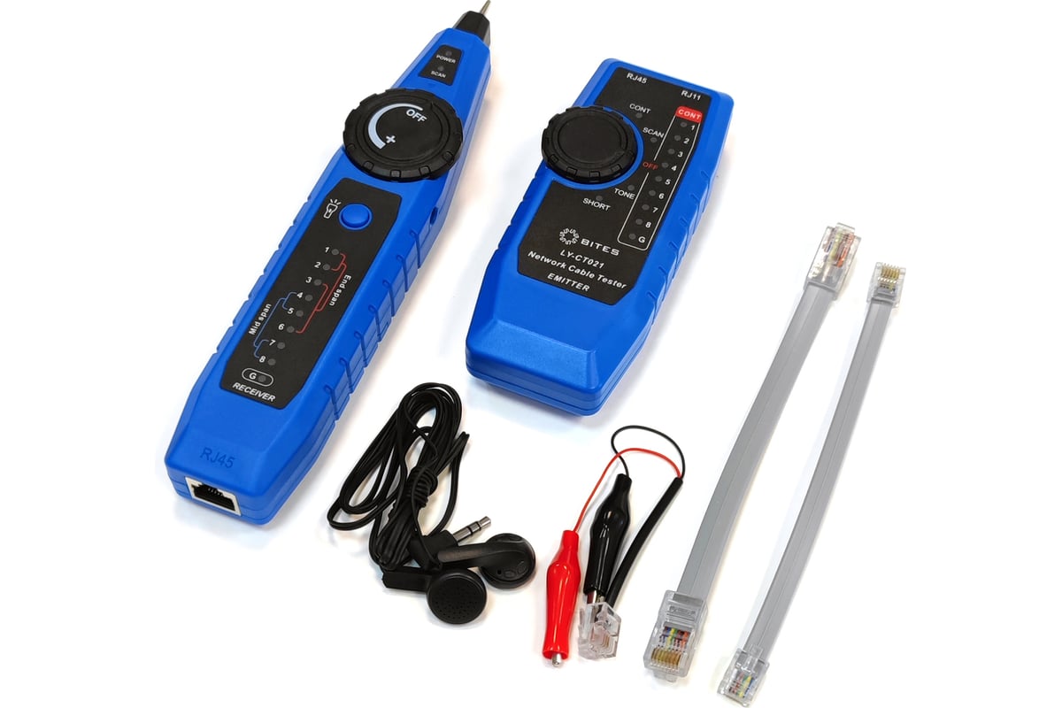Тестер-трассоискатель кабеля 5Bites UTP, STP, TEL, POE LY-CT021 ...