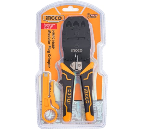 Клещи для обжима витой пары INGCO HMPC1468P