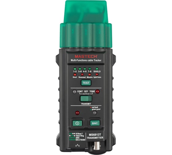 Цифровой тестер сетевых кабелей Mastech MS6813 13-1221