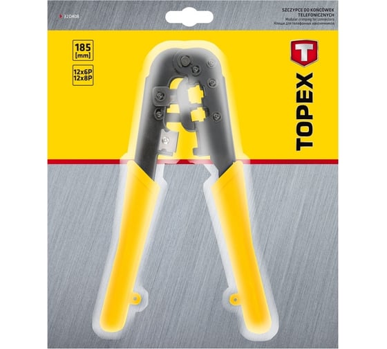 Клещи для обжима телефонных наконечников TOPEX 6P, 8P 32D408