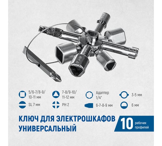 Многофункциональный ключ для электрошкафов Optimus OPT-ECK01