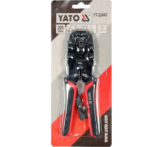 Клещи для зажима телефонных разъемов YATO RJ45 RJ10 RJ11 YT-22443