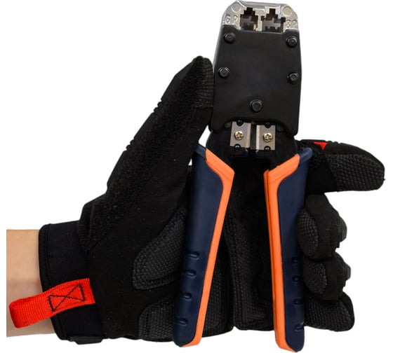 Обжимной инструмент Cabeus для RJ-45 (8р8с), RJ-11/12 (6р6с, 6р4с, 6р2с), профессиональный HT-500