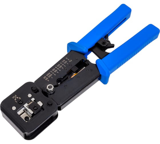 Обжимной инструмент для коннекторов быстрой установки Cabeus RJ-45 (8р8с), RJ-11/12 (6р6с, 6р4с, 6р2с), профессиональный, с храповым механизмом HT-376Z