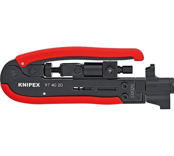 Обжимной инструмент для штекеров на коаксиальном кабеле KNIPEX KN-974020SB