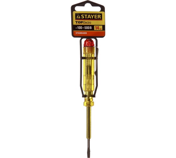 Электрический пробник STAYER TOPElectro 100 - 500 В, 140 мм 2571-14_z01