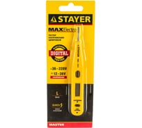 Цифровой тестер напряжения со световым индикатором 12-220В, 125мм STAYER MASTER 45290