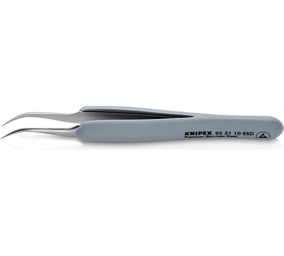 Резиновый пинцет KNIPEX ESD из нержавеющей стали KN-923110ESD 1