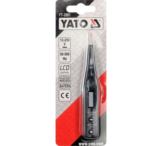 Цифровая отвертка-индикатор  YATO 12-220 В YT-2861