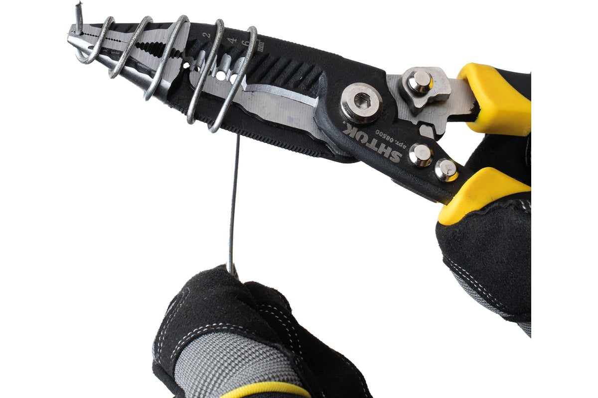 Многофункциональные электромонтажные клещи 6-в-1 SHTOK серия ACRUX, 210 ...