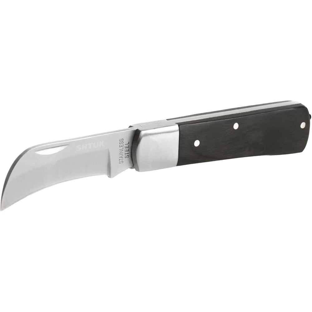 Большой складной нож для снятия изоляции SHTOK с изогнутым лезвием №2 .