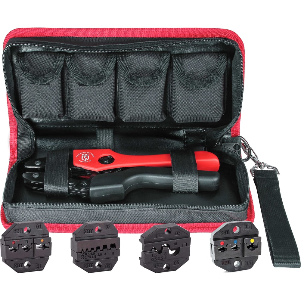 Ручные пресс-клещи КВТ СТК+4, 4 матрицы в сумке 75907 - выгодная цена ...