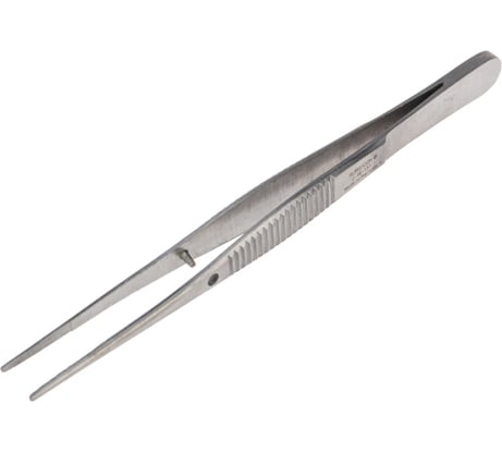 Пинцет (прямой, узкий, фиксатор, рифленый) 100 мм REXANT ПРОФИ 12-0340