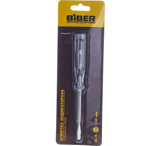 Индикаторная отвертка SL 4х140мм Biber 85556 тов-079426