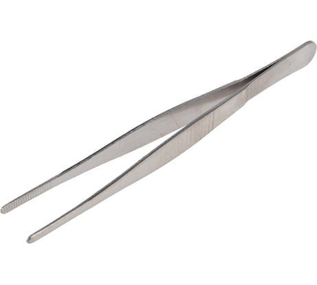 Пинцет 125мм (прямой, рифленый, блистер) REXANT 12-0360