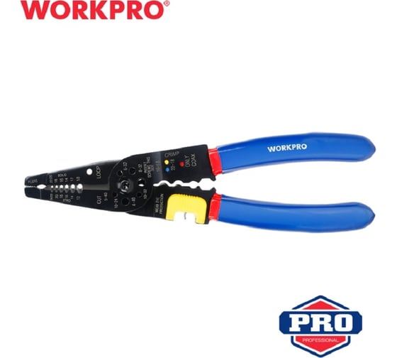 Многофункциональные обжимные клещи WORKPRO 210 мм WP291009