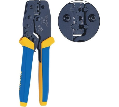 Пресс-клещи с храповым механизмом для зажимов типа FASTON 4,8 мм, 0,5-2,5 мм2 Klauke klkK582