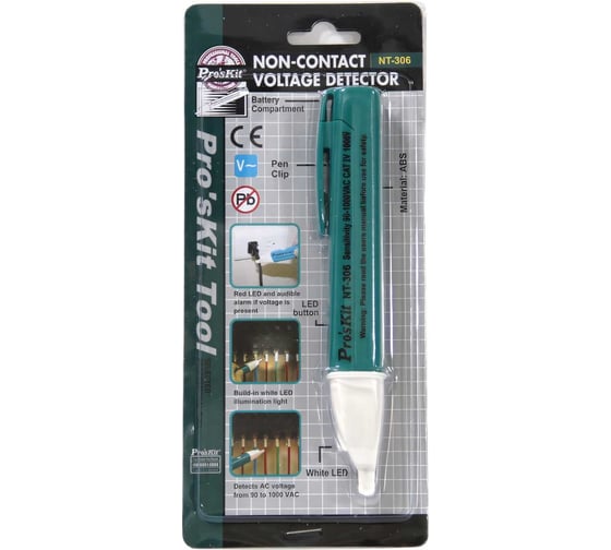Бесконтактный тестер напряжения Pro'sKit NT-306 00323573