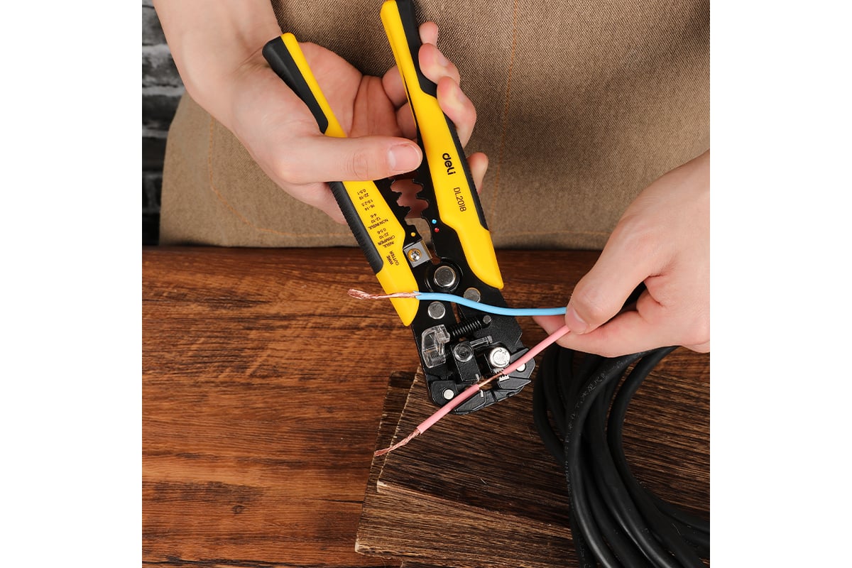 Инструмент DELI dl2018 многофункциональный для зачистки проводов ...