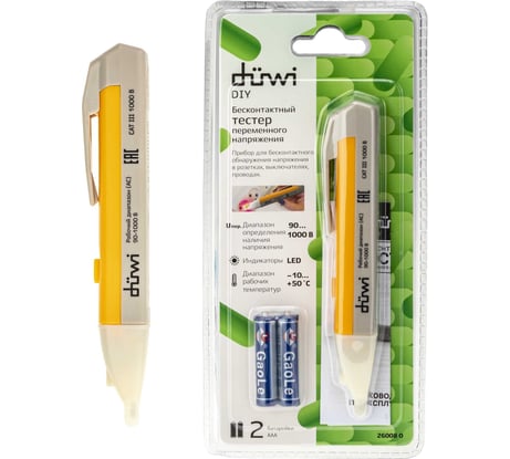 Бесконтактный тестер переменного напряжения duwi DIY 26008 0