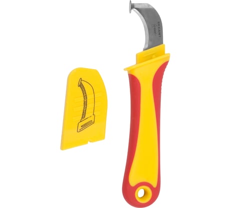 Нож монтажника, нержавеющая сталь, с пяткой REXANT 12-4935