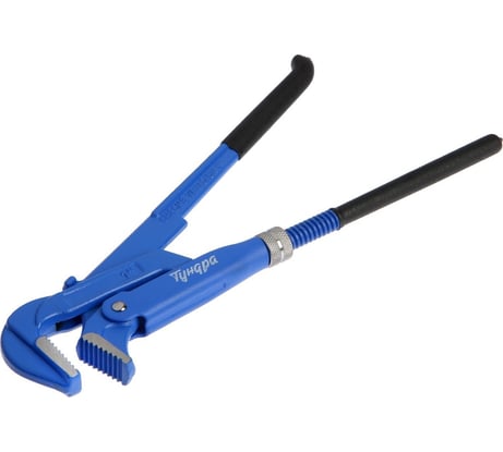 Ключ ТУНДРА трубный рычажный, плоский зажим 90, раскрытие до 35 мм, №1, 1 1187506