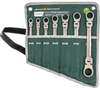 Набор двусторонних трещоточных шарнирных ключей Дело Техники планшет тетрон, 7 шт. 515877