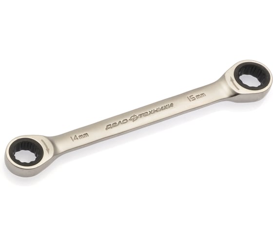 Двусторонний трещоточный ключ Дело Техники 14х15 мм 515715 1