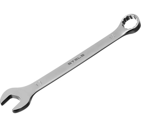 Комбинированный ключ 18 мм CrV, матовый хром STELS 15223