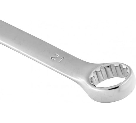 Комбинированный ключ 21 мм CrV, матовый хром STELS 15225