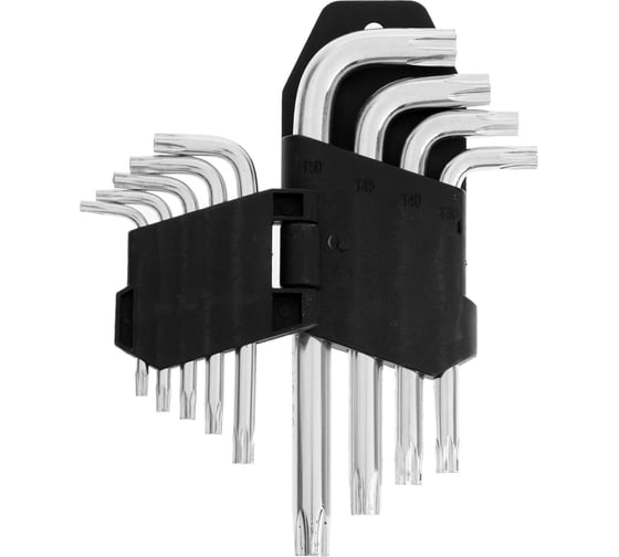 Набор ключей ЛОМ TORX Tamper, TT10-TT50, 9 шт. 2354389