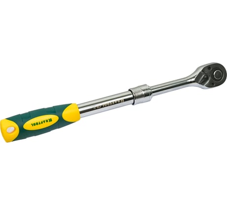 Телескопическая трещотка для торцевых головок Kraftool PRO Сr-V сталь, 72 зубца, 1/2 27798-1/2