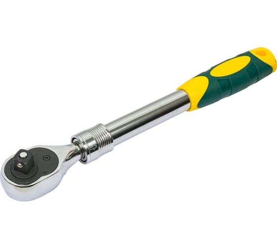 Телескопическая трещотка для торцевых головок Kraftool PRO Сr-V сталь, 72 зубца, 1/2 27798-1/2