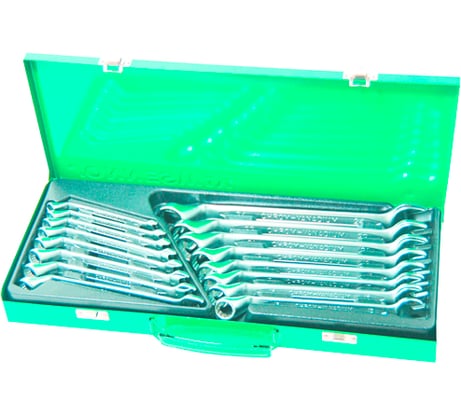 Набор комбинированных ключей, накидной профиль 75-гр, 7-24 мм 16 пр. Jonnesway W69116S 49178