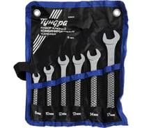 Набор ключей ТУНДРА комбинированных усиленных в сумке 8 - 17 мм 6 шт. 878130
