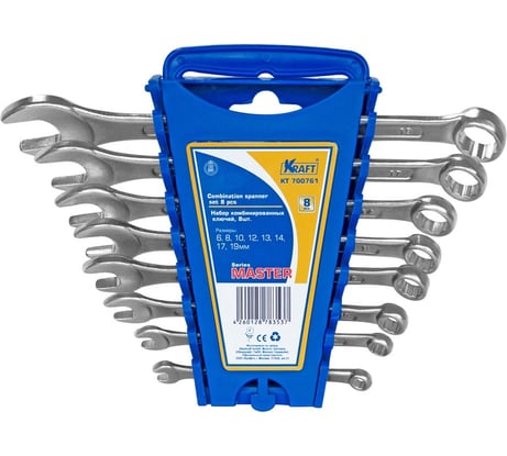 Набор комбинированных ключей 8 шт KRAFT Master KT 700761