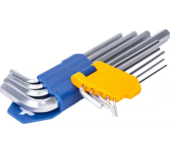 Набор торцевых шестигранных Г-образных ключей 9шт KRAFT KT 700569