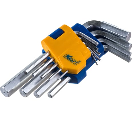 Набор торцевых шестигранных Г-образных коротких ключей 9шт KRAFT KT 700570