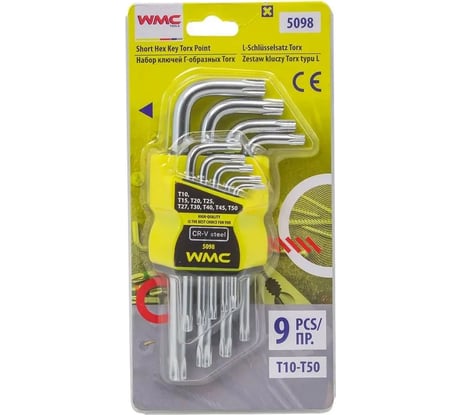 Набор ключей WMC TOOLS TORX 9 предметов WMC-5098 WMC-5098(52197)
